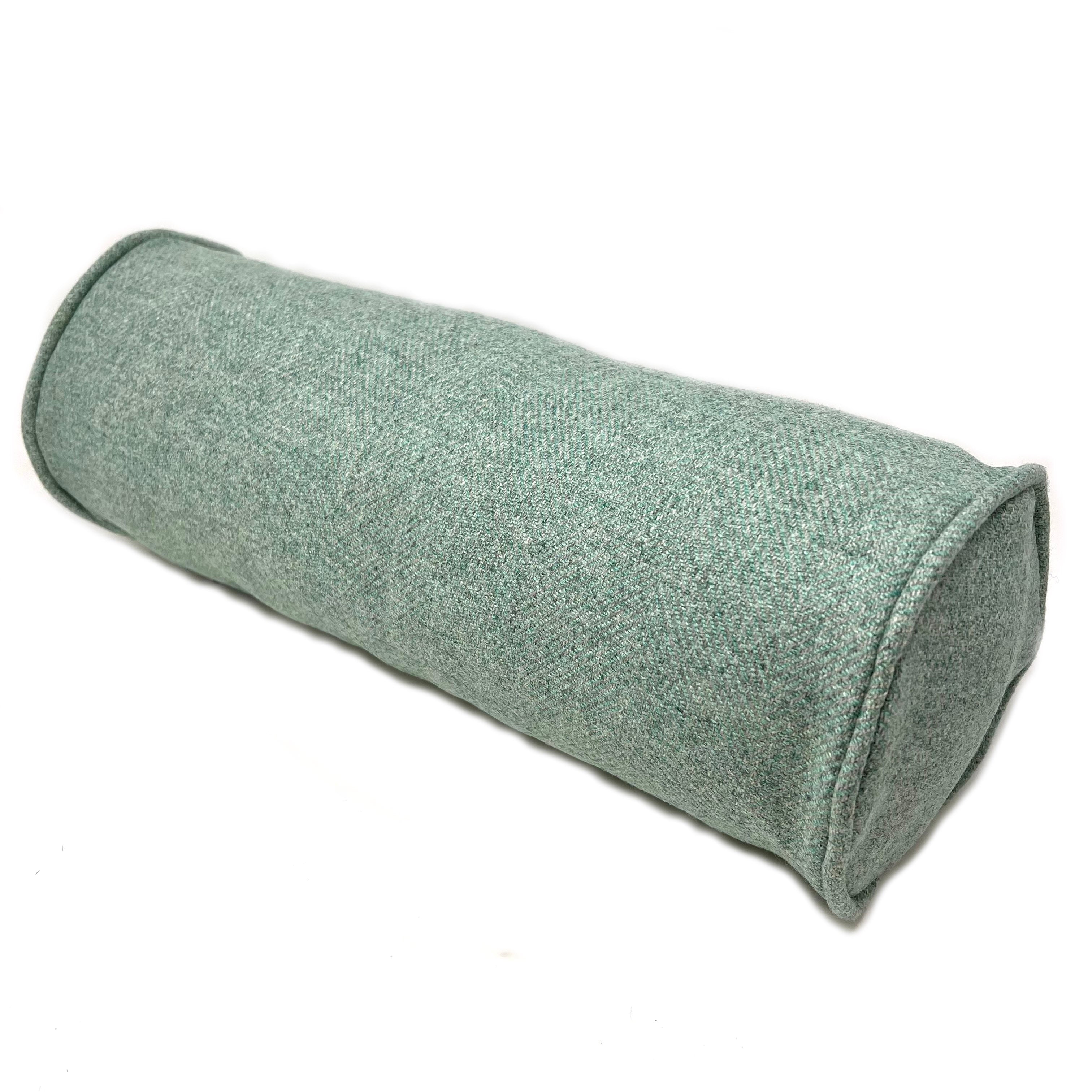 Mint Herringbone Bolster Cushion