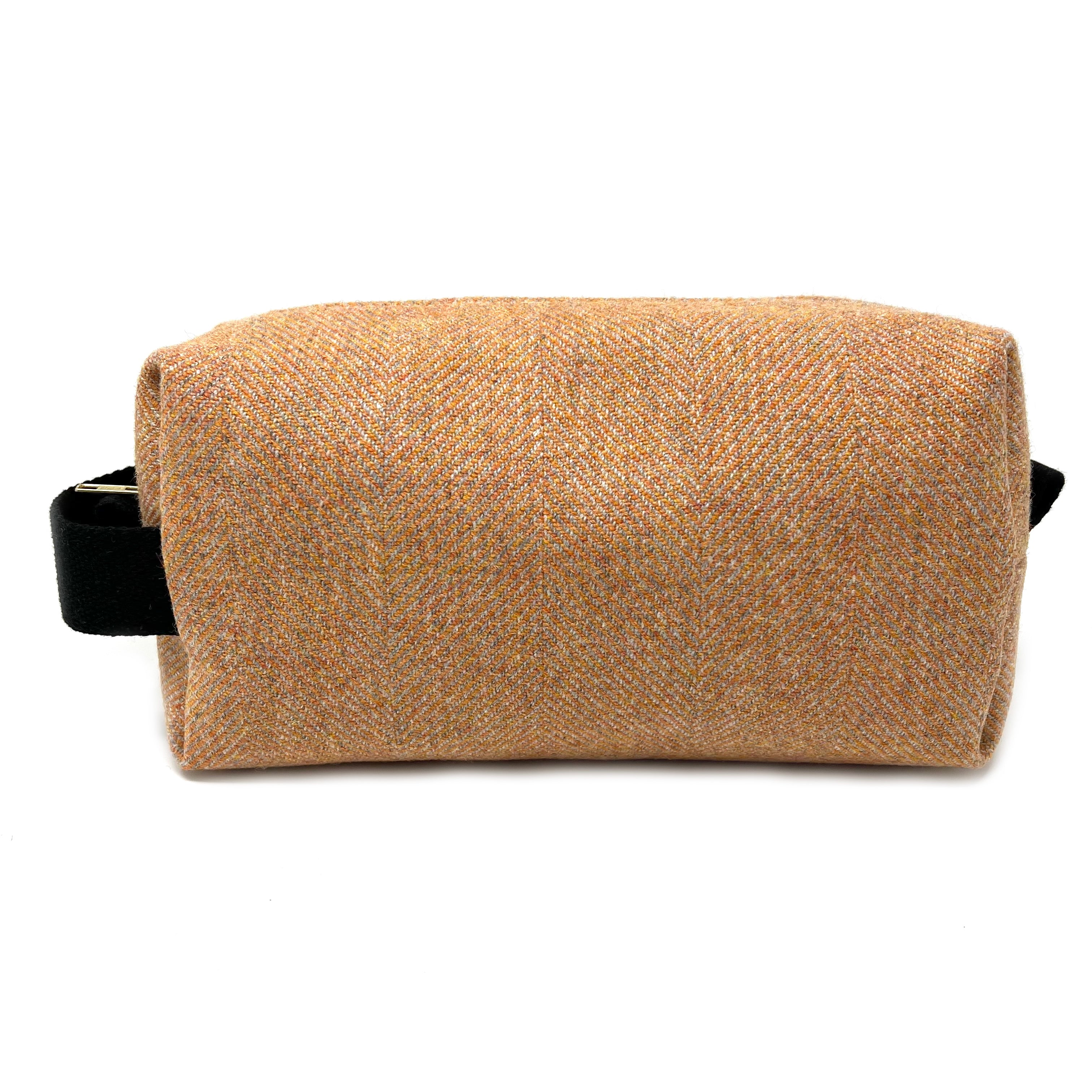 Orange Herringbone Boxed Wash Bag